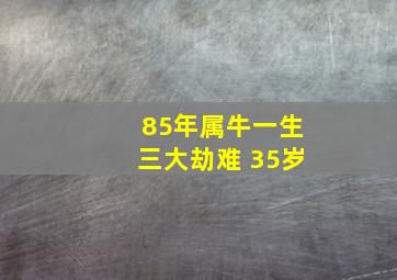 85年属牛一生三大劫难 35岁